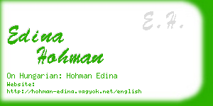 edina hohman business card